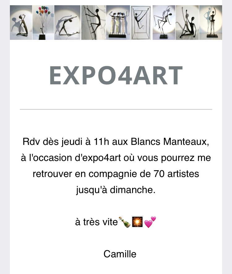 Salon ExPo4ArT 22/25 Février 2024. blancs manteaux. artistes.