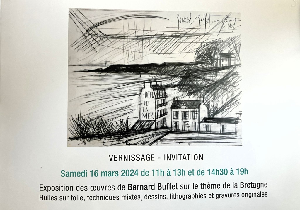Galerie Estades Paris Bernard Buffet Bretagne partir Mars 2024.