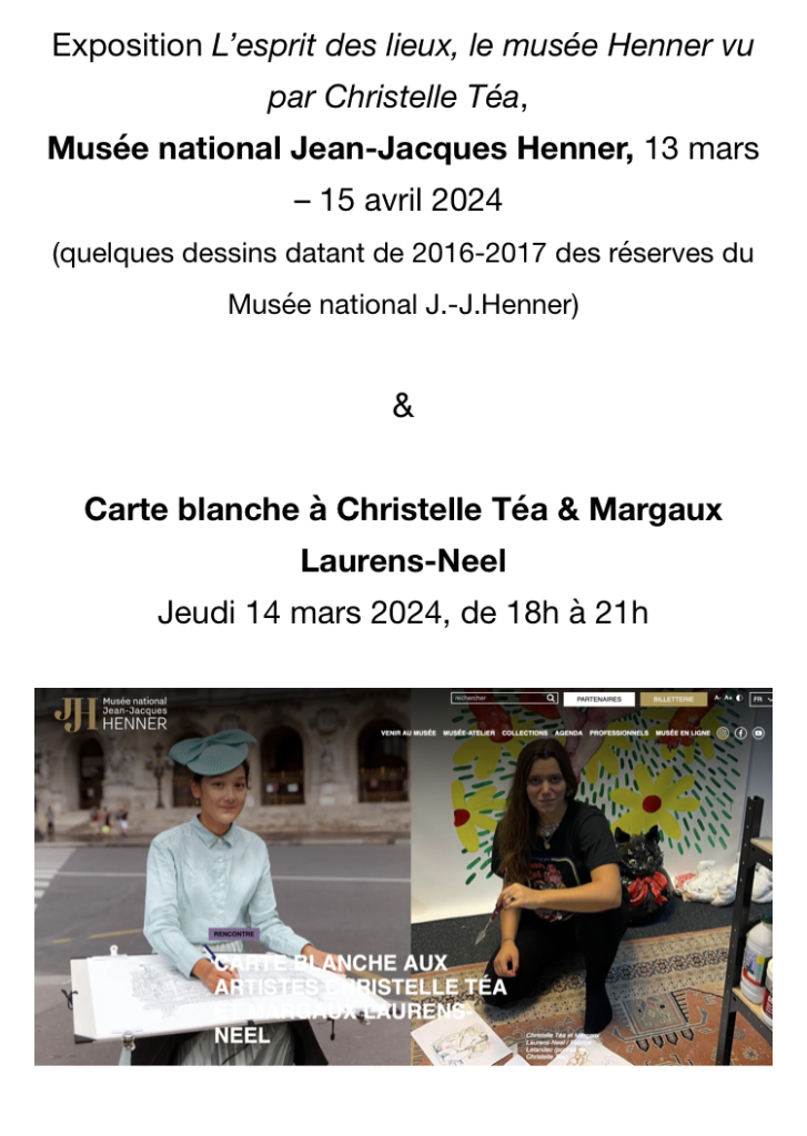 L’esprit lieux Jeudi Mars 2024. Christelle Musée Henner.